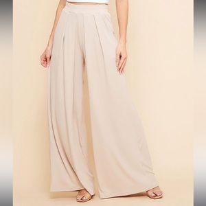 Bestto Pleated High Waist Palazzo Trouser Pants